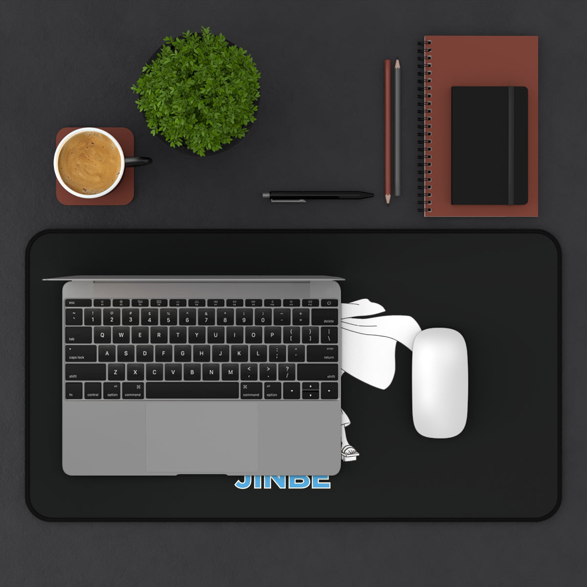JINBE Anime Character Desk Mat | Large Gaming Mousepad