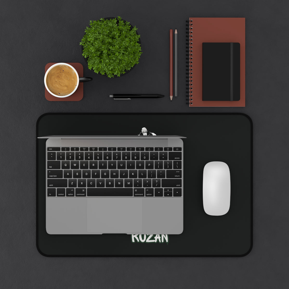Kuzan Character Silhouette Desk Mat | Anime-Inspired Mousepad
