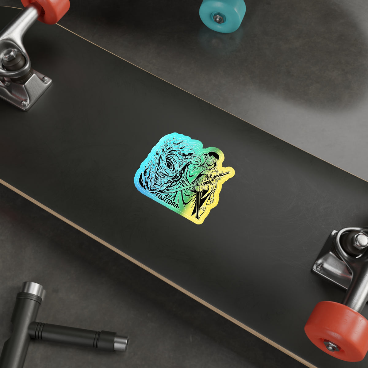Samurai Fujitora One piece Character Sorcery Illustration Sticker | Holographic Die-cut Sticker