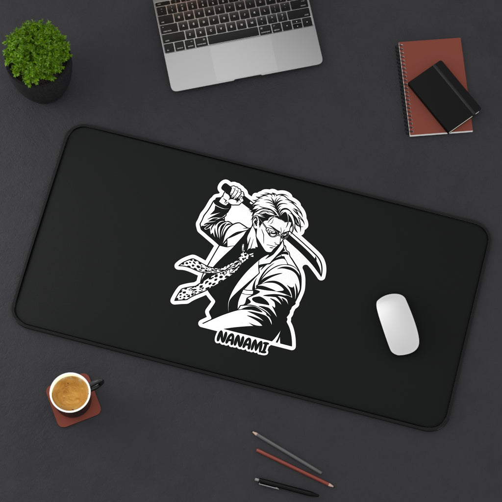 Nanami jujutsu Kaisen  Characters  Illustration Desk Mat | Black Gaming Mouse Pad