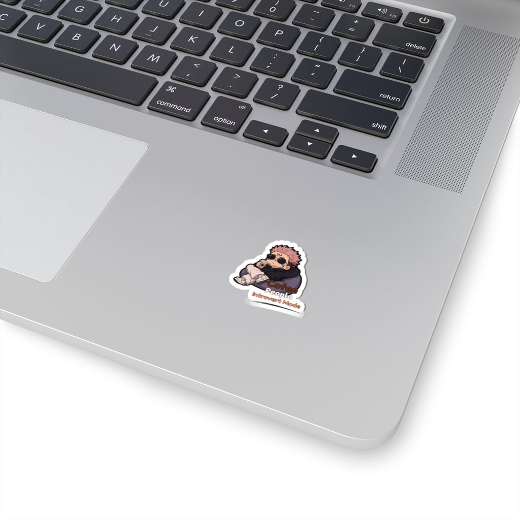 Coffee People Introvert Mode Sukuna Jujutsu Kaisen Character Sticker | Kiss-Cut Sticker