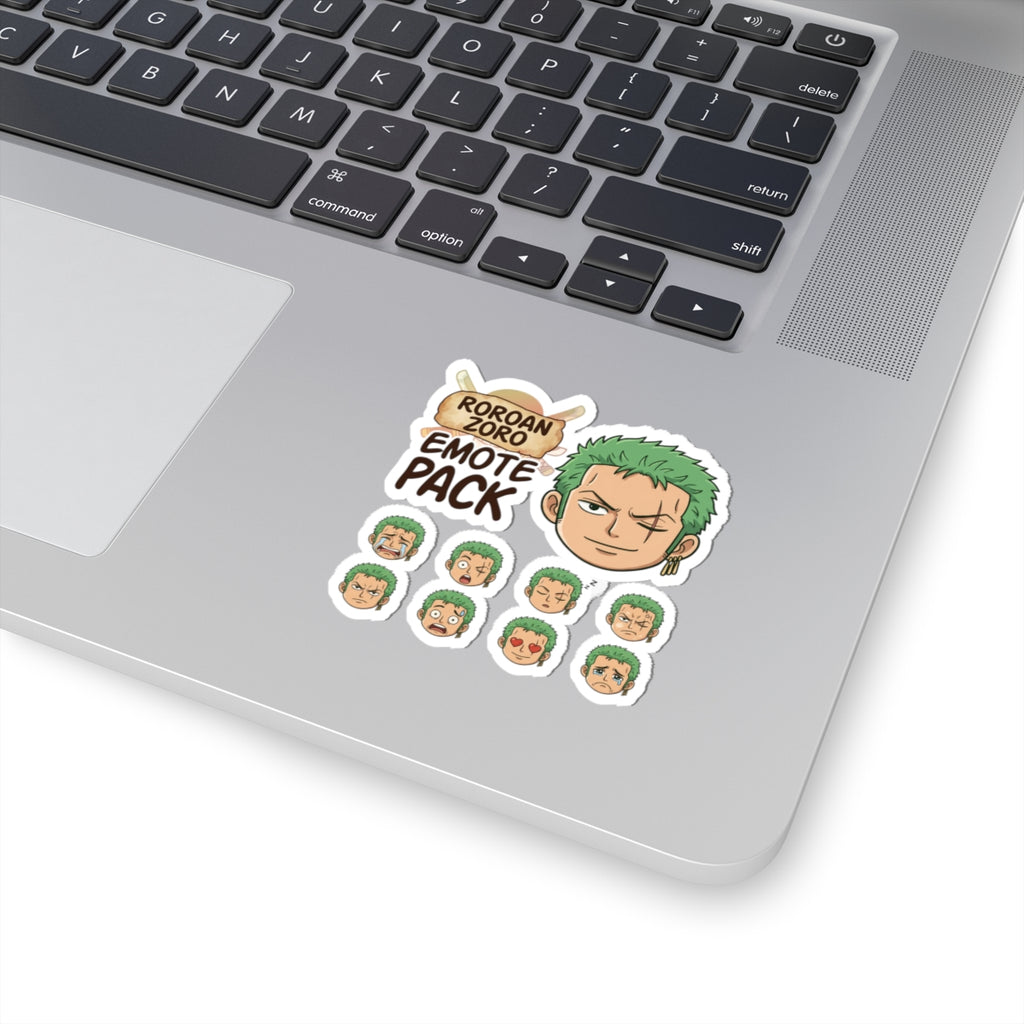Roronoa Zoro Emote Pack Stickers | Kiss-Cut Anime Character Sticker Set