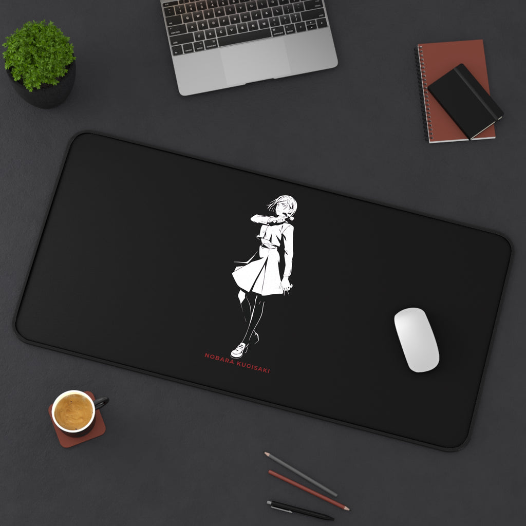 Nobara Kugisaki Jujutsu Kaisen  Anime Characters Girl Desk Mat | Minimal Black Gaming Mousepad