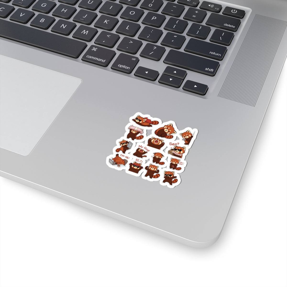 Red Panda Stickers Kiss-Cut Sticker Sheet | Cute Cartoon Red Panda Emotes