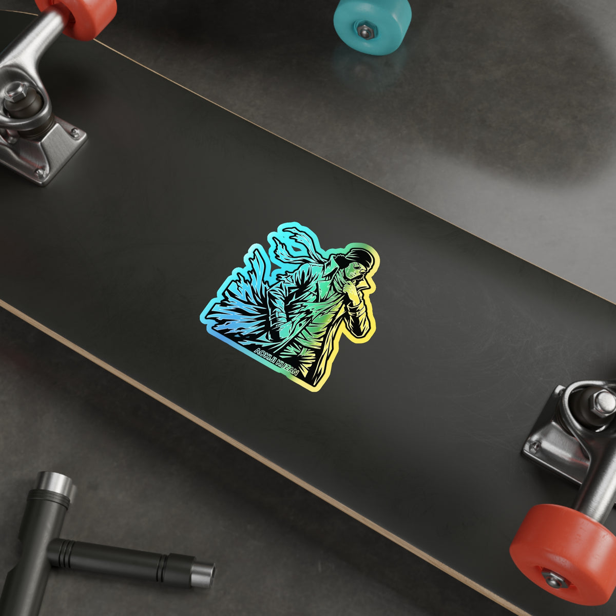 KUZAN One Piece Character sticker Holographic Sticker For your Laptop,Tumbler,Phone,Diary Books and  Musical Instrument