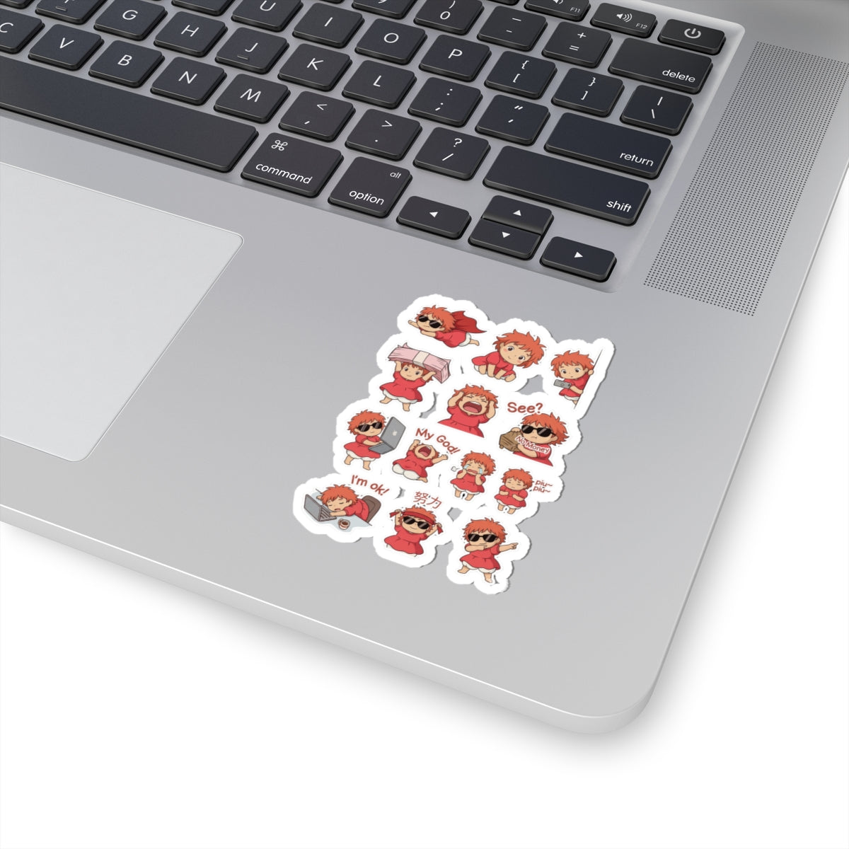 Ponyo Emoji Sticker Sheet Kiss-Cut Stickers | Cute Studio Ghibli Character Decals