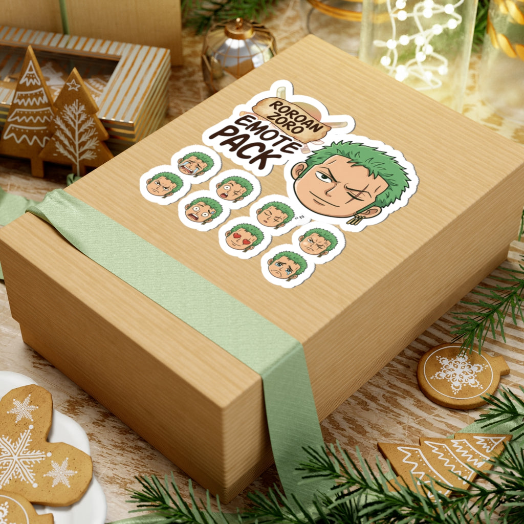 Roronoa Zoro Emote Pack Stickers | Kiss-Cut Anime Character Sticker Set