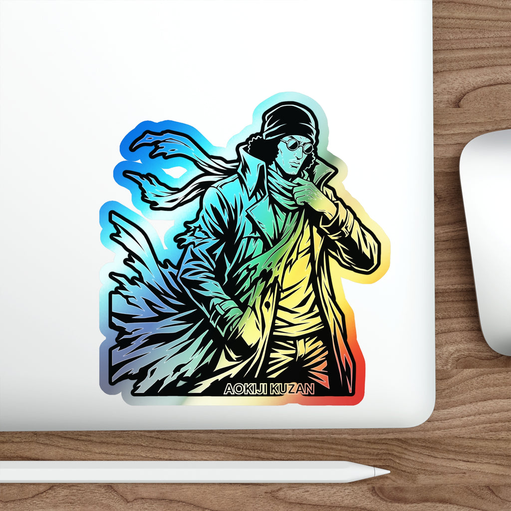 KUZAN One Piece Character sticker Holographic Sticker For your Laptop,Tumbler,Phone,Diary Books and  Musical Instrument
