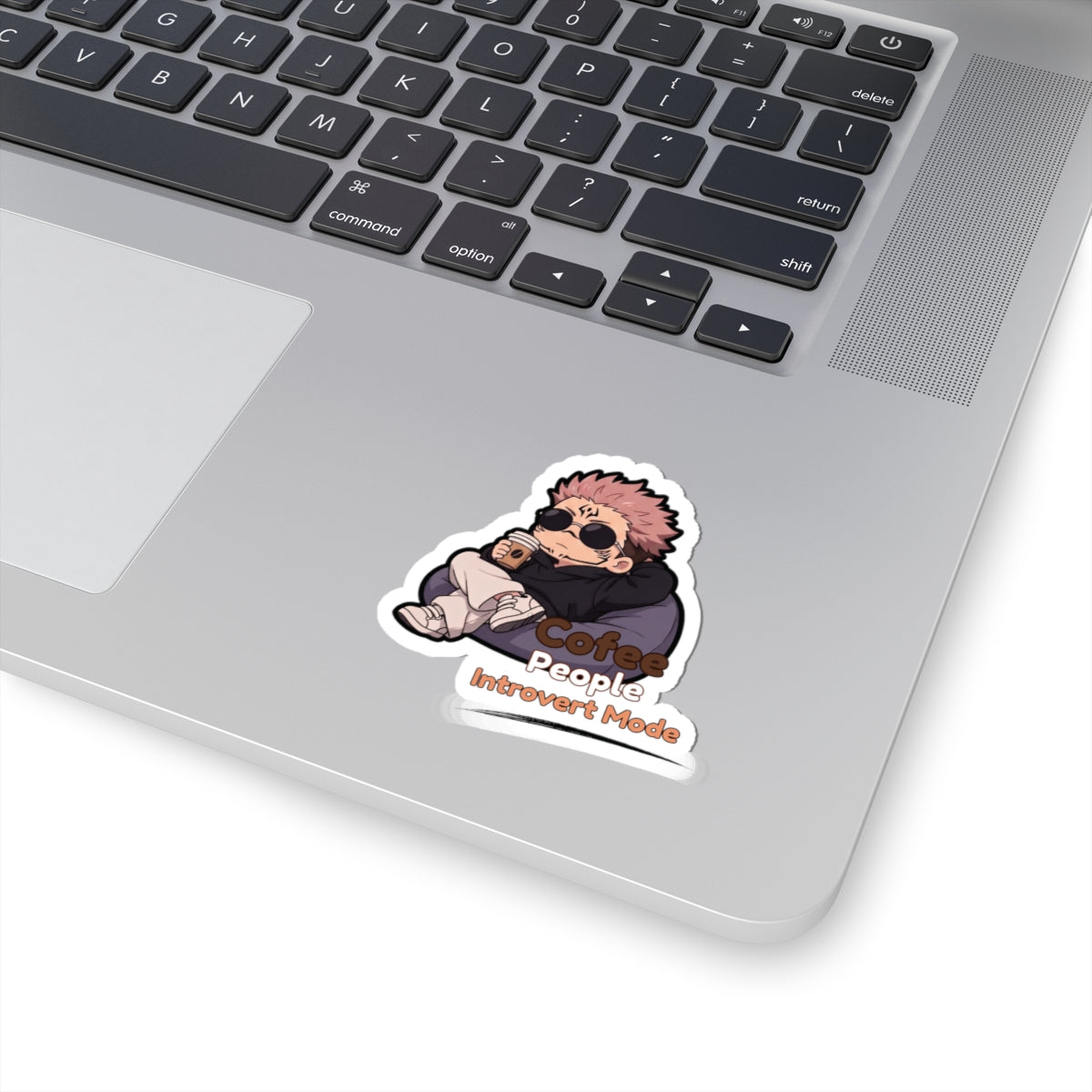 Coffee People Introvert Mode Sukuna Jujutsu Kaisen Character Sticker | Kiss-Cut Sticker
