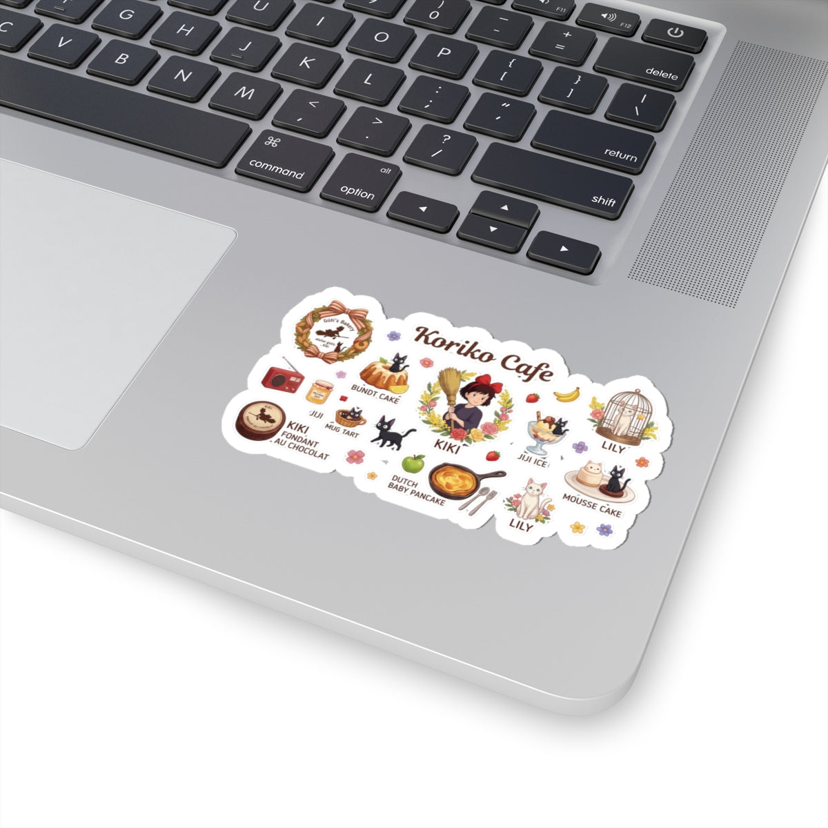 Koriko Cafe Kiki’s Delivery Kiss-Cut Sticker Sheet — Cute Anime Cafe Character & Food Decals