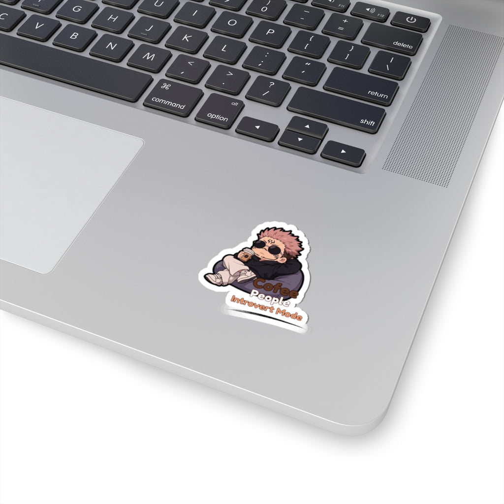 Coffee People Introvert Mode Sukuna Jujutsu Kaisen Character Sticker | Kiss-Cut Sticker