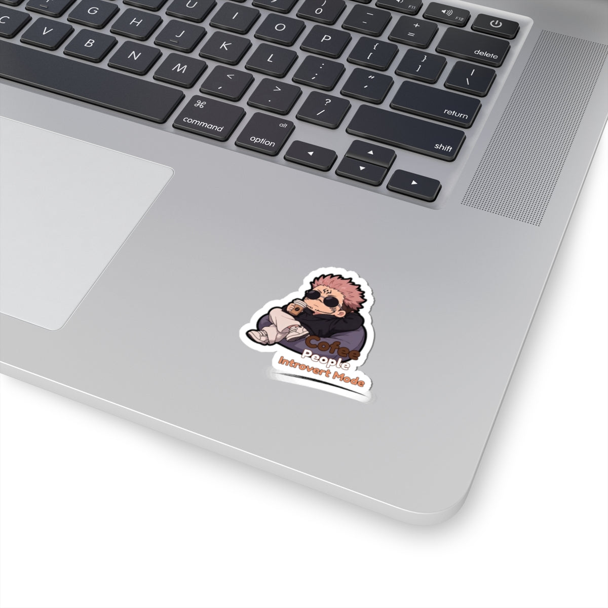 Coffee People Introvert Mode Sukuna Jujutsu Kaisen Character Sticker | Kiss-Cut Sticker