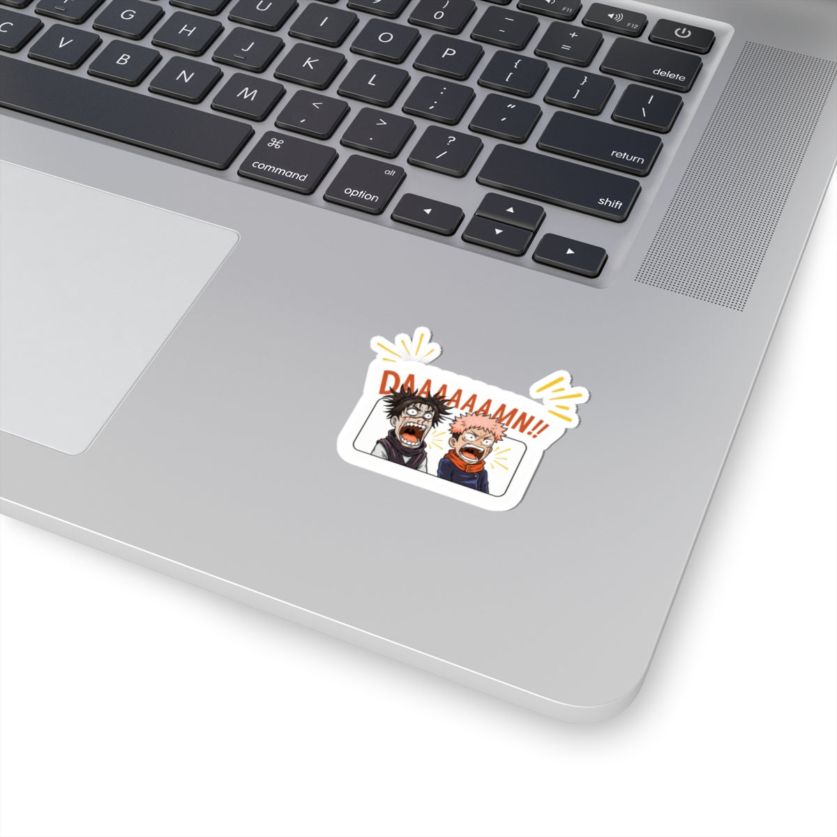Shocked Anime Duo "DAAAAAAMN!!" Sticker | Jujutsu Kaisen Inspired Meme Decal | Kiss-Cut Vinyl for Laptops, Journals & Water Bottles