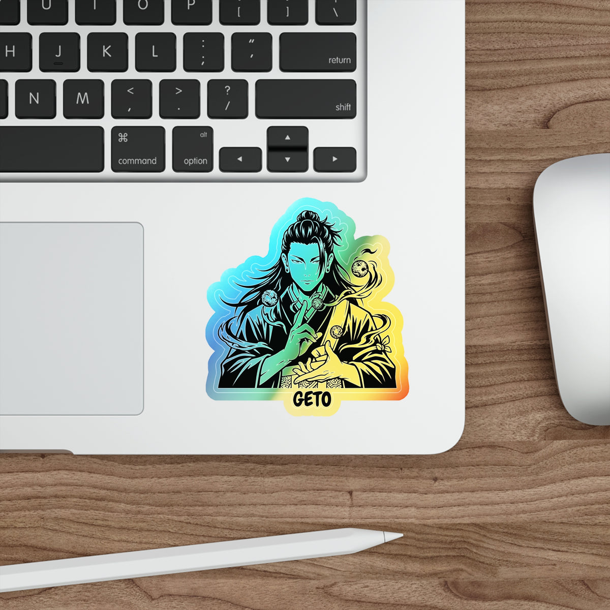 Silhouette Figure Geto Jujutsu Kaisen Anime Character with Smoke Run Your Dream  Holographic Sticker