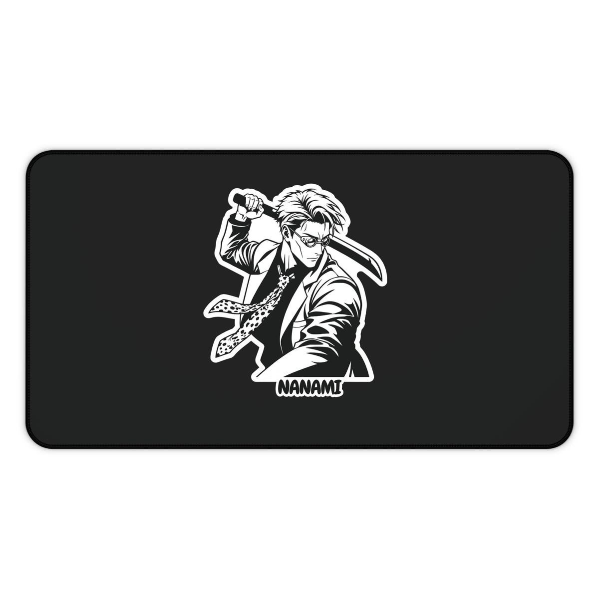Nanami jujutsu Kaisen  Characters  Illustration Desk Mat | Black Gaming Mouse Pad