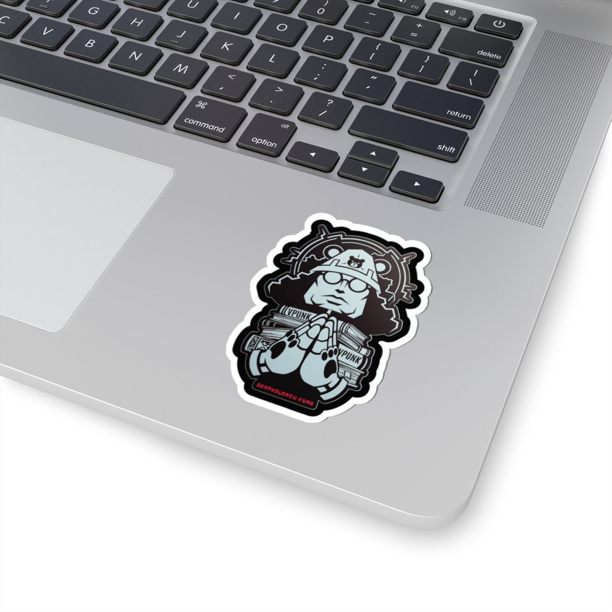 Cyberpunk Praying Soldier Kiss-Cut Sticker | Edgy Anime Decal | Sci-Fi Samurai Armor Aesthetic | Glossy Laptop & Water Bottle Sticker