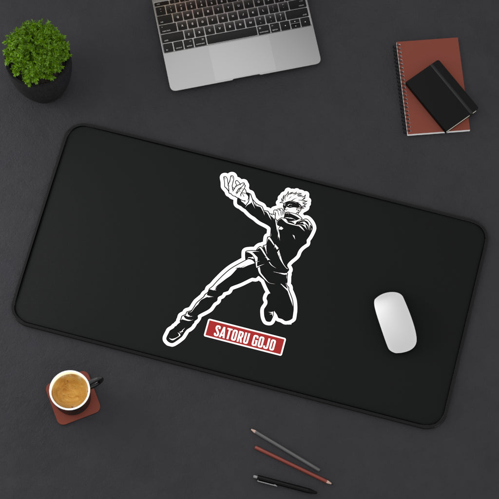 Gojo Satoru  Jujutsu Kaisen  Action Character Desk Mat | Black Gamer Mouse Pad