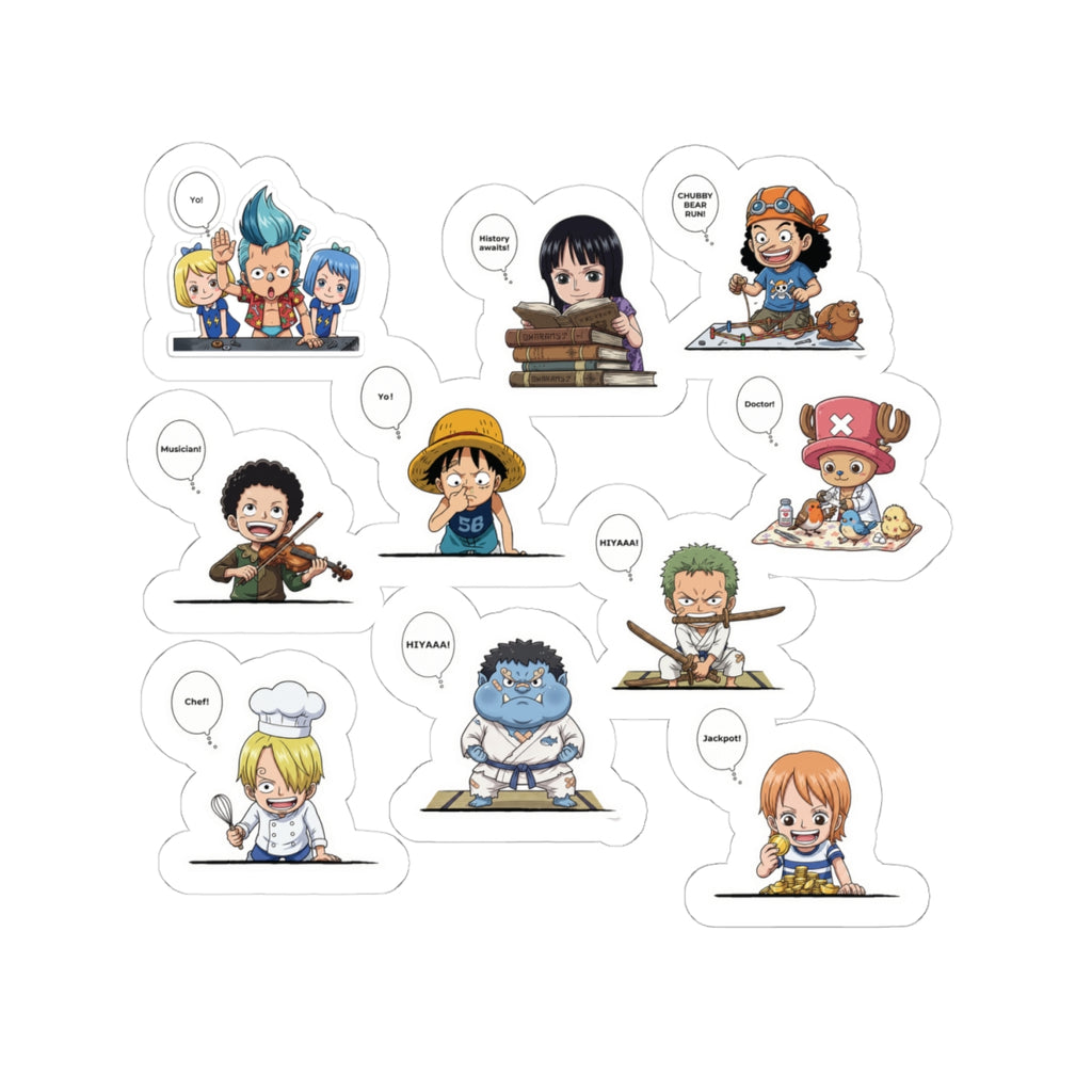 Chibi One Piece Pirate Crew Stickers Kiss-Cut Stickers | Laptop Sticker Sheet