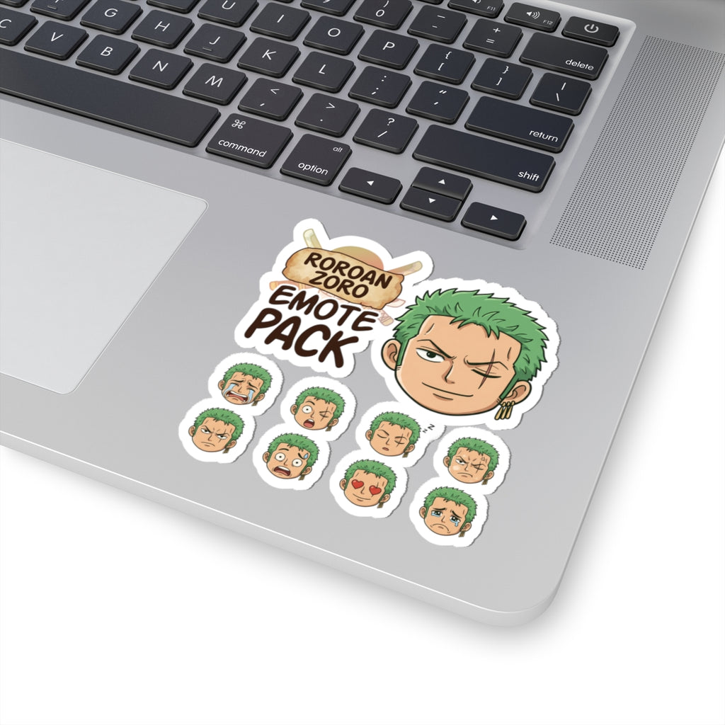 Roronoa Zoro Emote Pack Stickers | Kiss-Cut Anime Character Sticker Set
