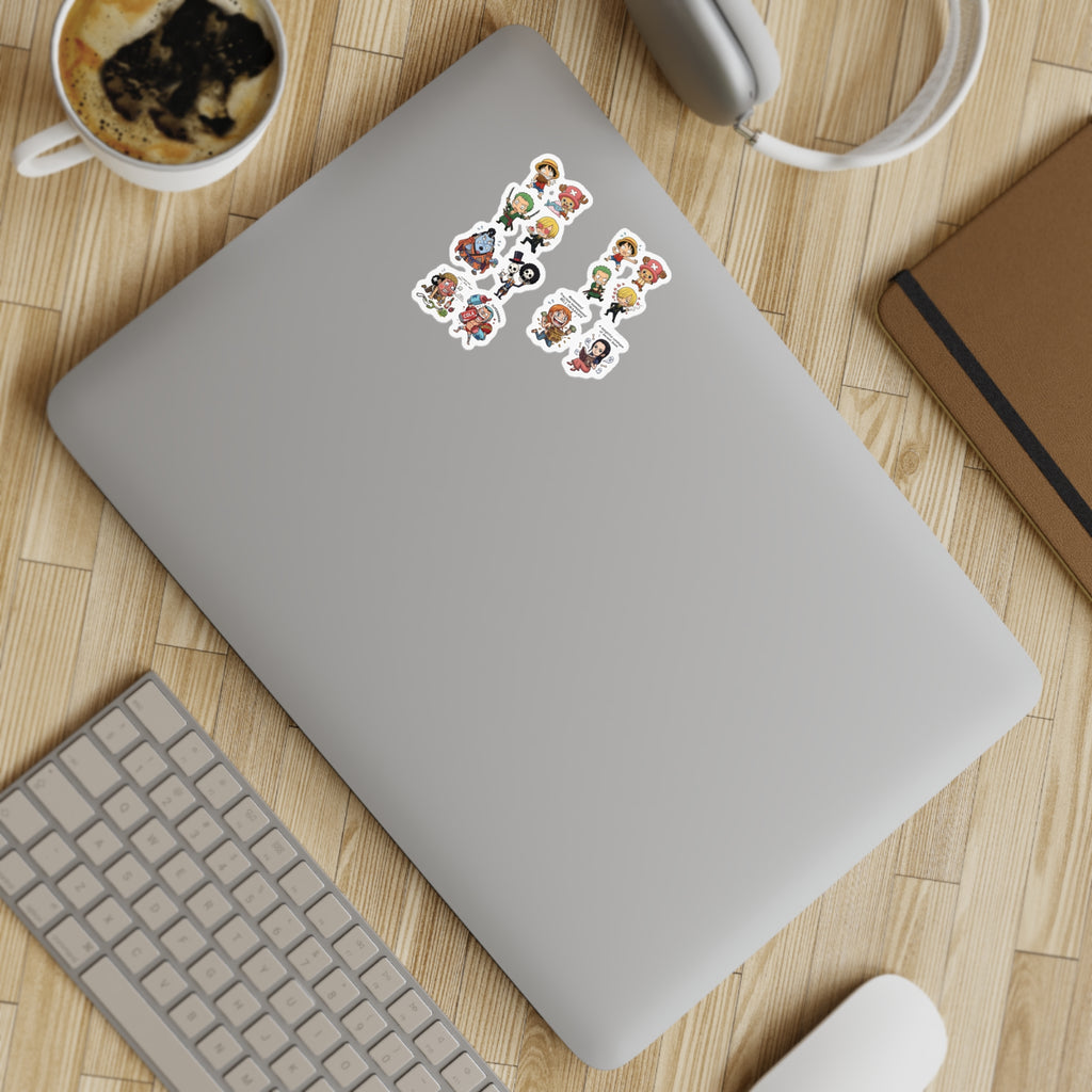 Chibi Anime Character  One Piece  Funny Sticker Sheet sticker sheet  white and transparent vinyl