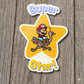 Super Star! Retro Gaming Sticker | Glossy Ostrich Rider Decal