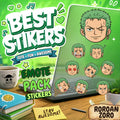 Roronoa Zoro Emote Pack Stickers | Kiss-Cut Anime Character Sticker Set