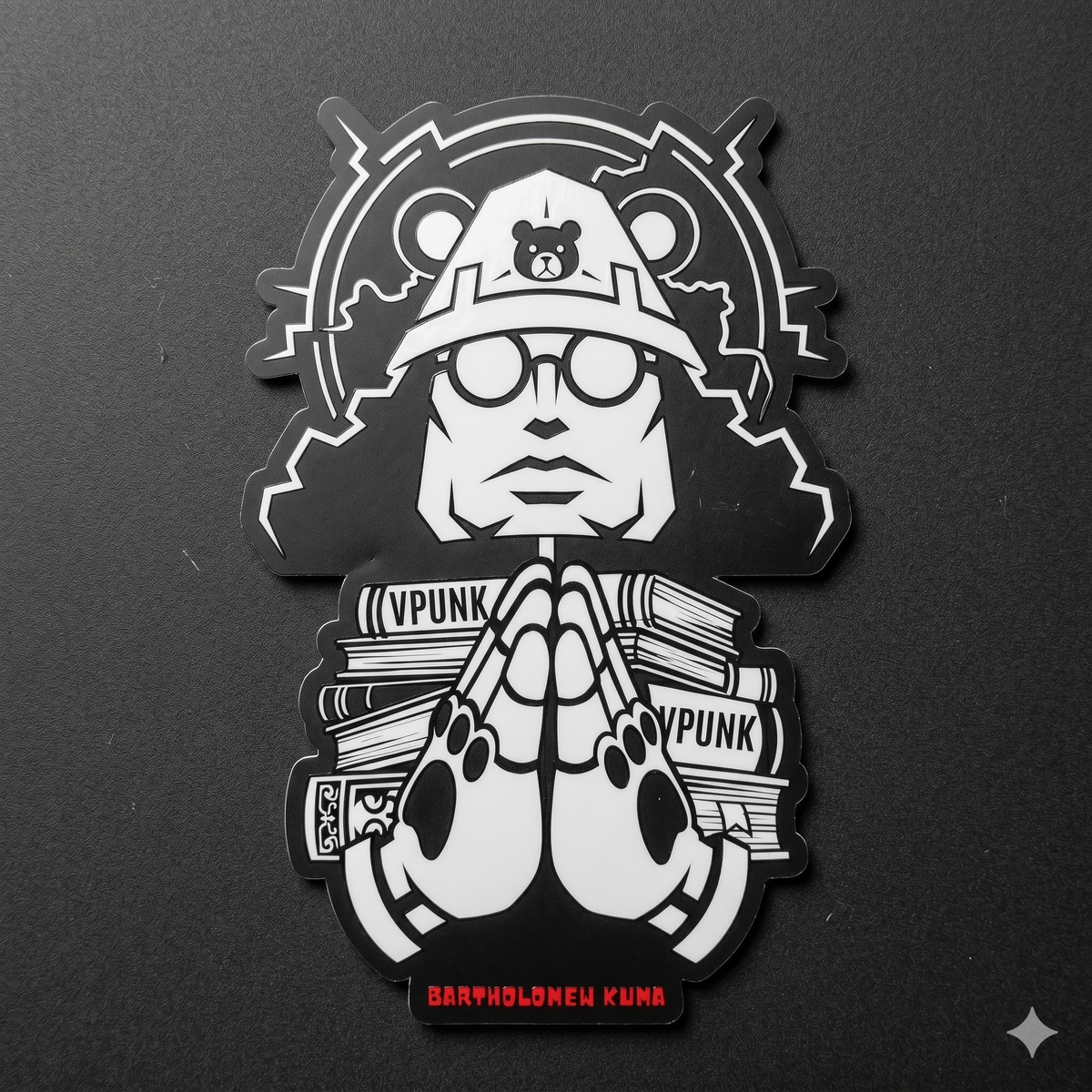 Cyberpunk Praying Soldier Kiss-Cut Sticker | Edgy Anime Decal | Sci-Fi Samurai Armor Aesthetic | Glossy Laptop & Water Bottle Sticker