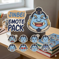 Jinbei Emote Pack Kiss-Cut Stickers | Anime Character Face Expressions