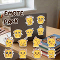 Cute Yellow Cat Emoji Stickers Kiss-Cut Sticker Sheet | Laptop Decals