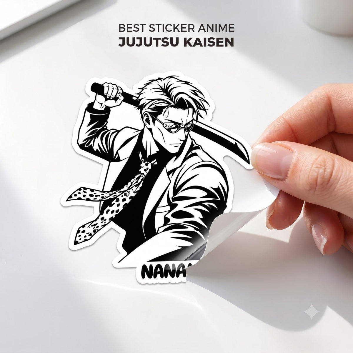 Nanami Sword Warrior Sticker | Anime Manga Style Decal | Glossy Kiss-Cut Vinyl Sticker for Laptops, Journals & Phone Cases