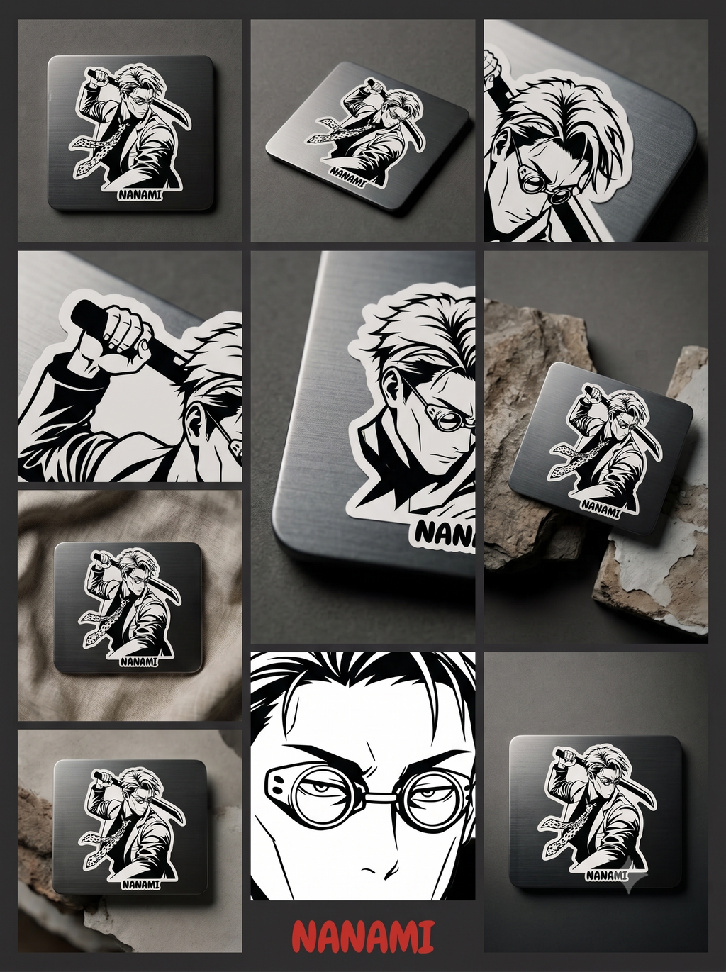Nanami Sword Warrior Sticker | Anime Manga Style Decal | Glossy Kiss-Cut Vinyl Sticker for Laptops, Journals & Phone Cases