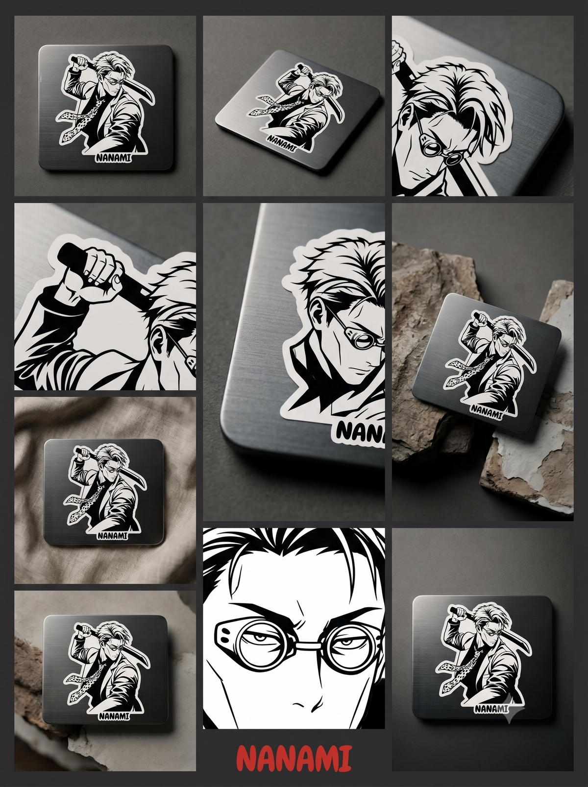 Nanami Sword Warrior Sticker | Anime Manga Style Decal | Glossy Kiss-Cut Vinyl Sticker for Laptops, Journals & Phone Cases