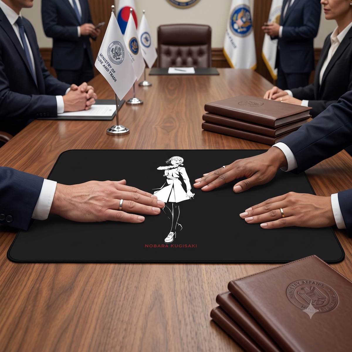 Nobara Kugisaki Jujutsu Kaisen  Anime Characters Girl Desk Mat | Minimal Black Gaming Mousepad