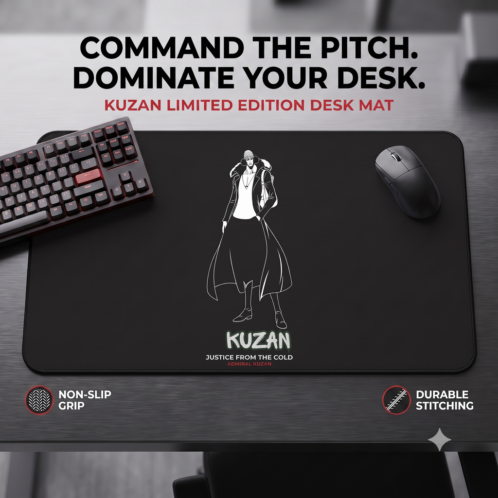 Kuzan Character Silhouette Desk Mat | Anime-Inspired Mousepad