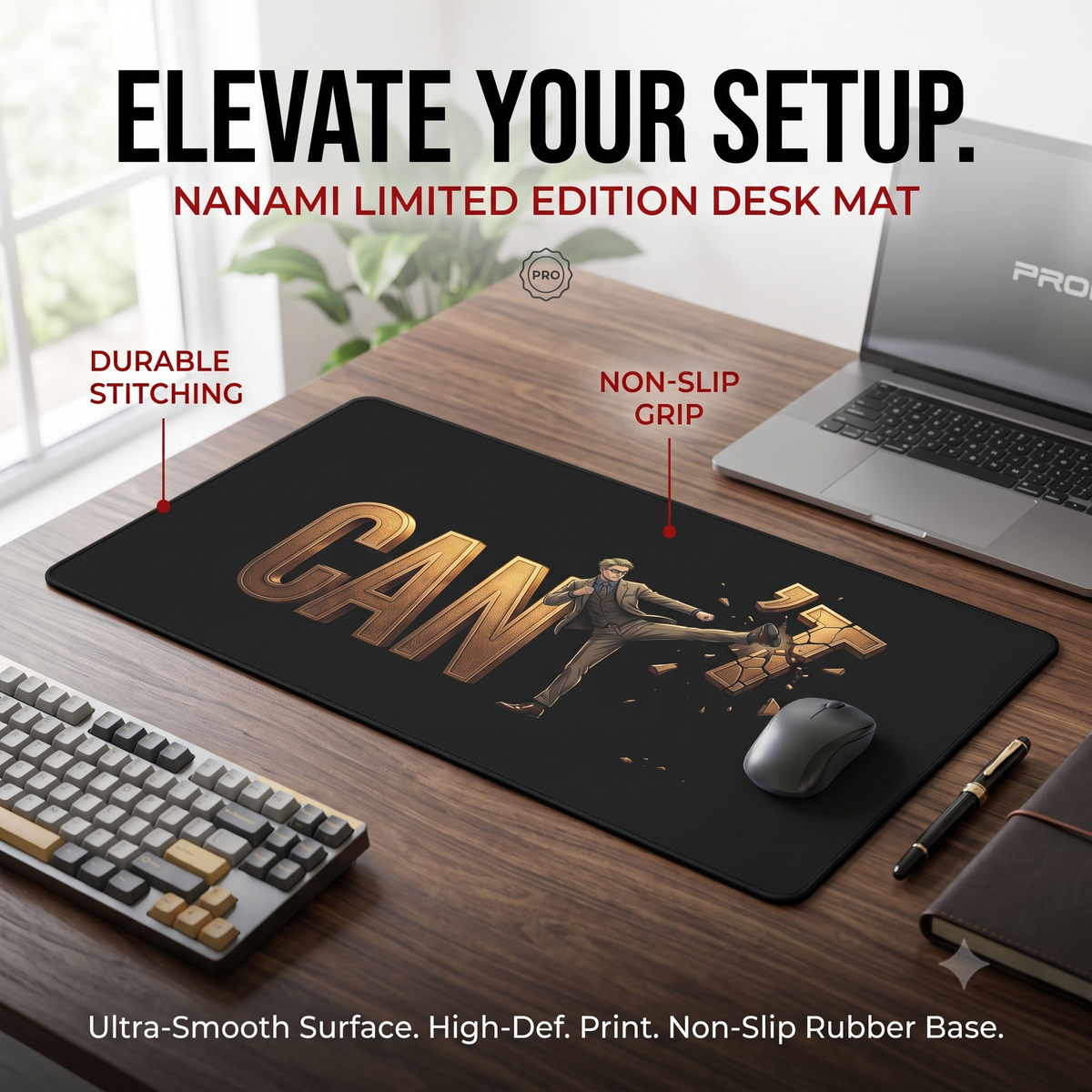 Kick Through Nanami  Jujutsu Kaisen Character Desk Mat | Motivational Breakthrough Office Mousepad