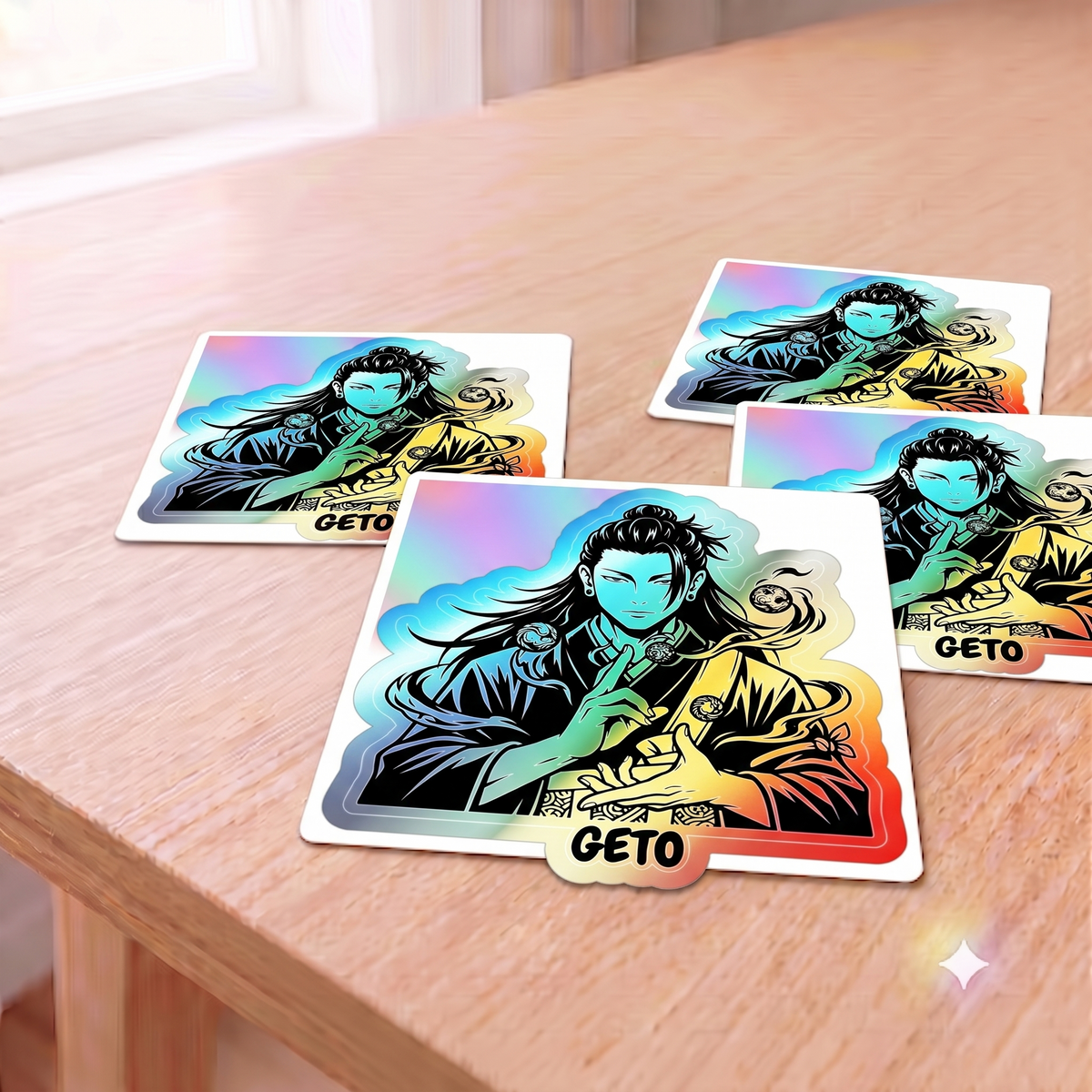Silhouette Figure Geto Jujutsu Kaisen Anime Character with Smoke Run Your Dream  Holographic Sticker