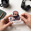 Coffee People Introvert Mode Sukuna Jujutsu Kaisen Character Sticker | Kiss-Cut Sticker