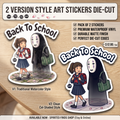 Back To School No-Face Spirit Away Sticker 2 Version Style Art | Kiss-Cut Sticker