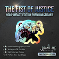 Anime One Piece Fighter Monkey D Garp Character holographic die-cut sticker | holographic sticker