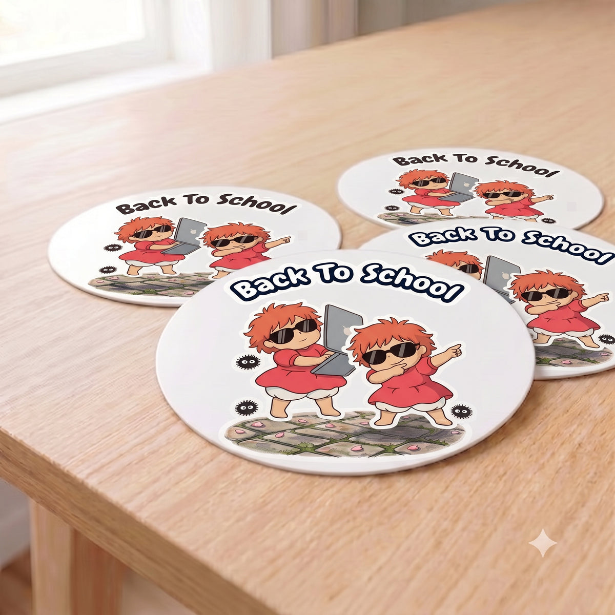 Ponyo Emoji Sticker Sheet Kiss-Cut Stickers | Cute Studio Ghibli Character Decals
