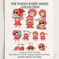 Ponyo Emoji Sticker Sheet Kiss-Cut Stickers | Cute Studio Ghibli Character Decals