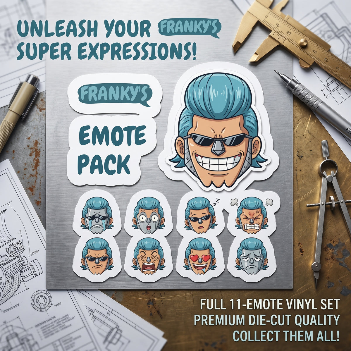 Franky Pack Sticker Sheet | Kiss-Cut Character Stickers