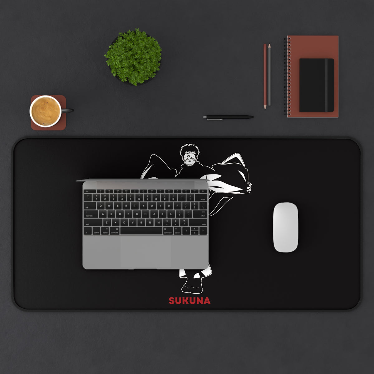 Sukuna Silhouette Desk Mat | Anime Character Gaming Mousepad
