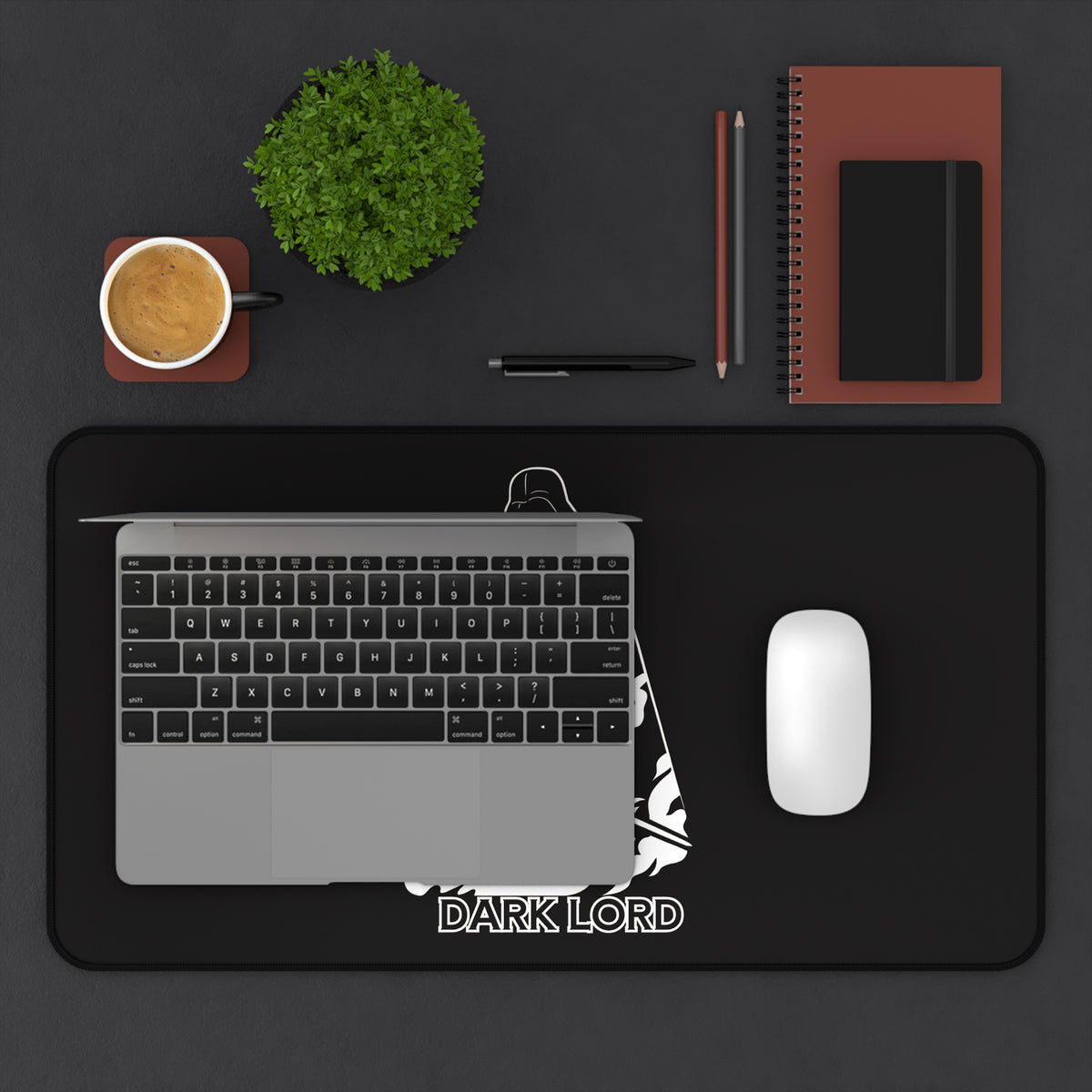 Dark Lord illustration Desk Mat | Sith-themed gaming mousepad