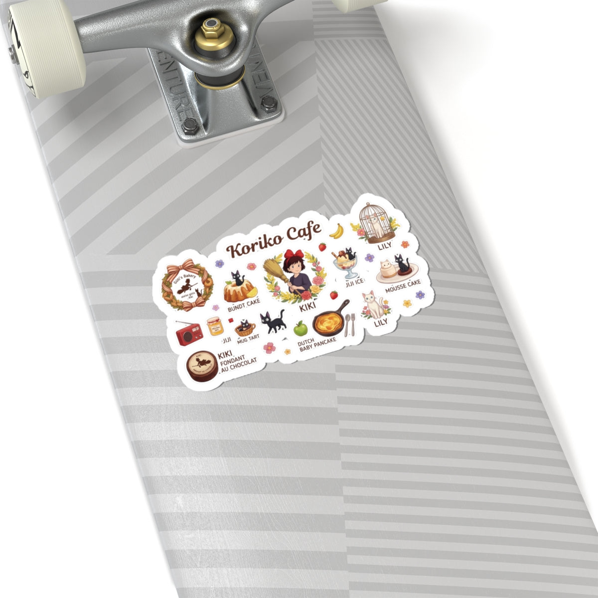Koriko Cafe Kiki’s Delivery Kiss-Cut Sticker Sheet — Cute Anime Cafe Character & Food Decals