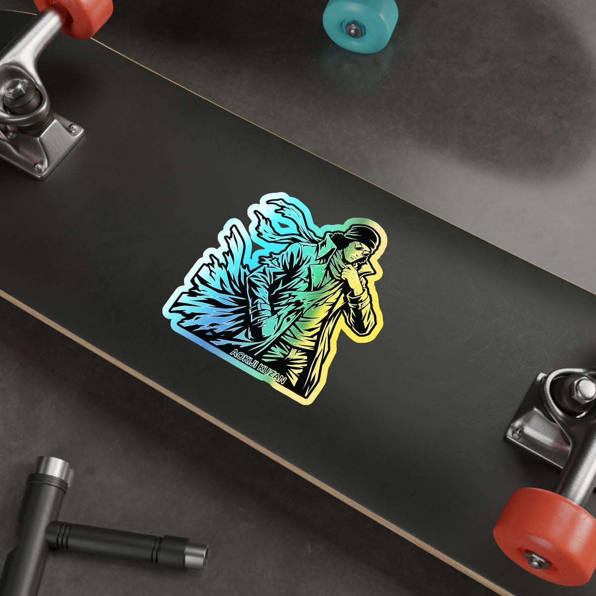 KUZAN One Piece Character sticker Holographic Sticker For your Laptop,Tumbler,Phone,Diary Books and  Musical Instrument