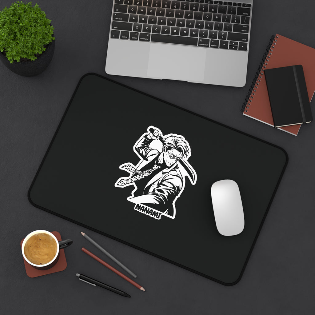 Nanami jujutsu Kaisen  Characters  Illustration Desk Mat | Black Gaming Mouse Pad