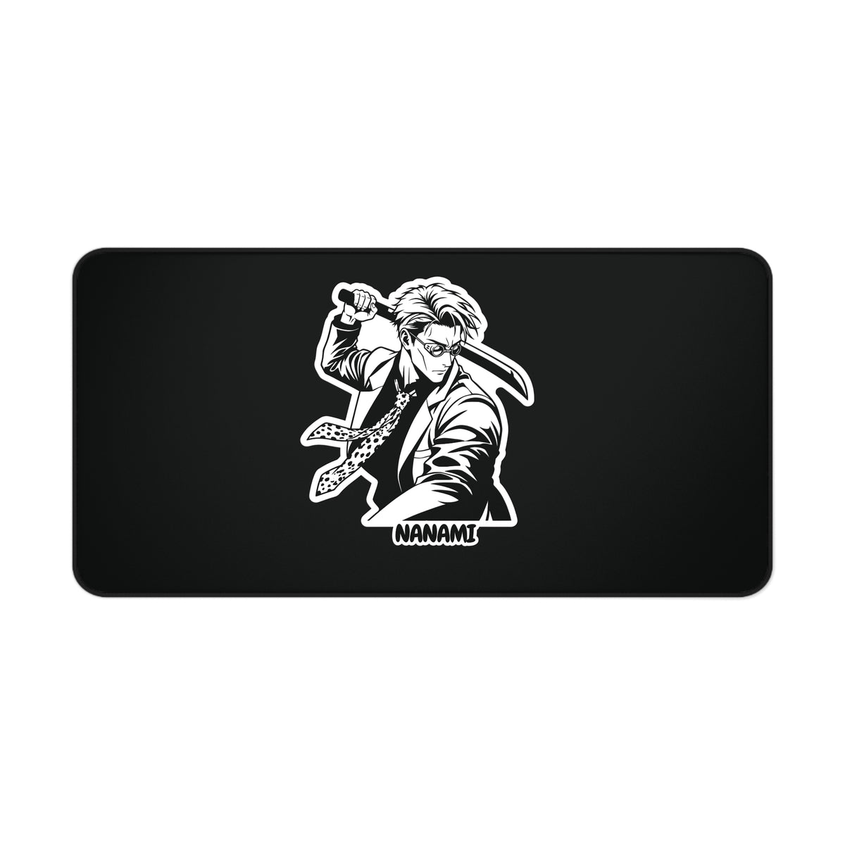 Nanami jujutsu Kaisen  Characters  Illustration Desk Mat | Black Gaming Mouse Pad
