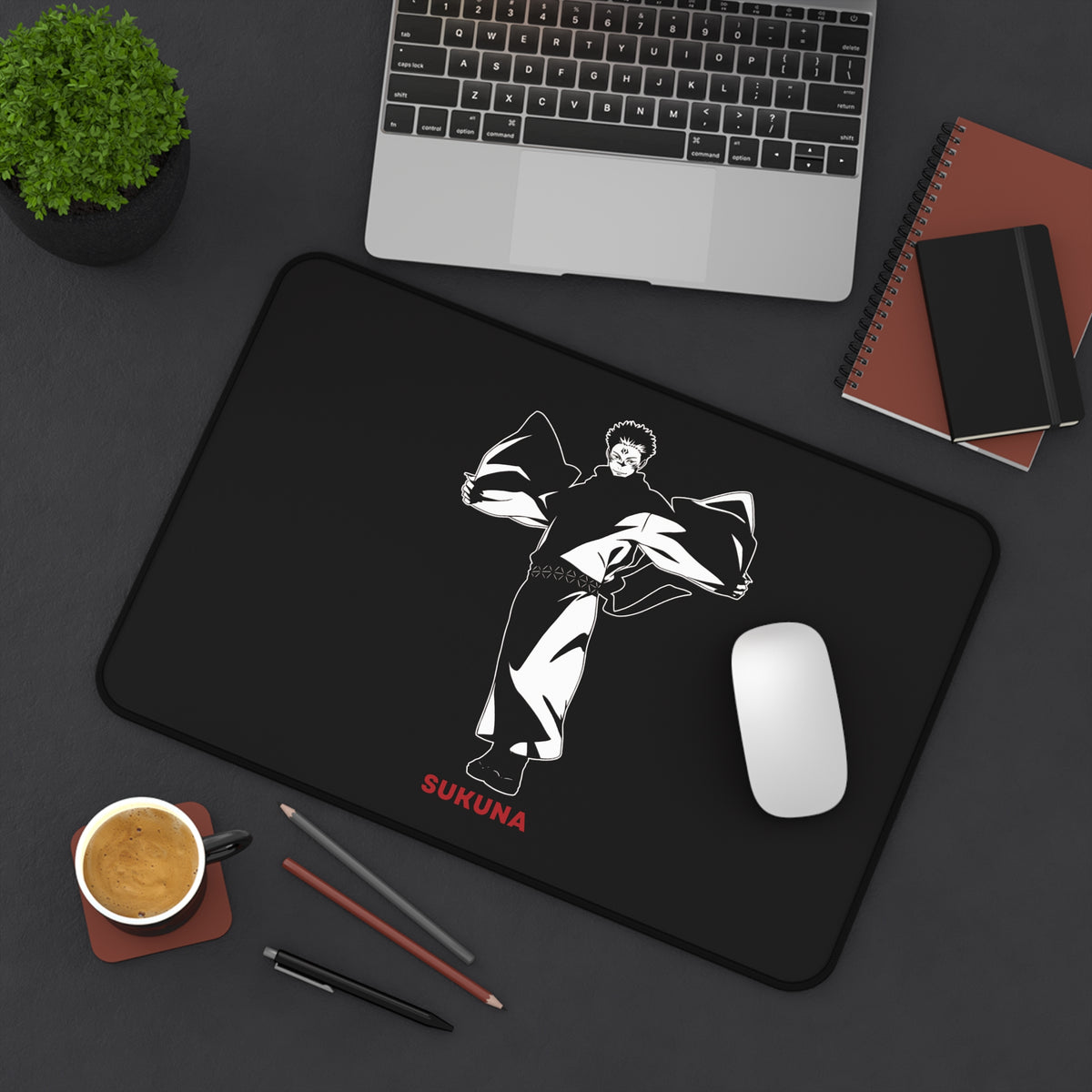 Sukuna Silhouette Desk Mat | Anime Character Gaming Mousepad