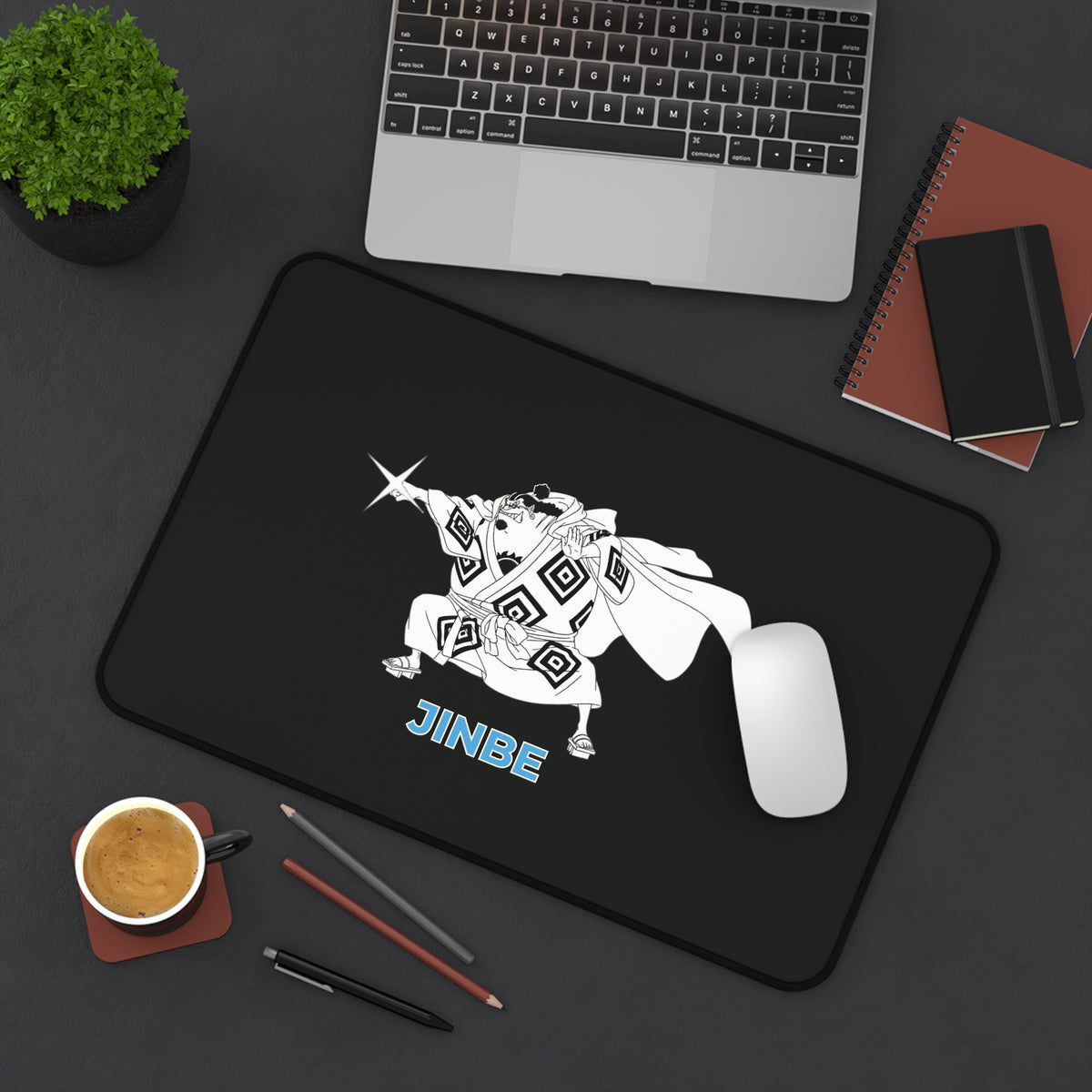 JINBE Anime Character Desk Mat | Large Gaming Mousepad
